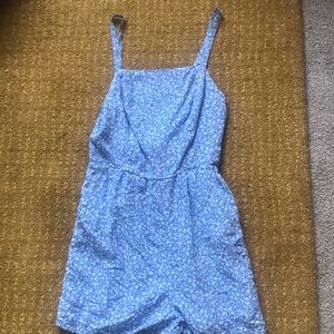 Blue flower romper